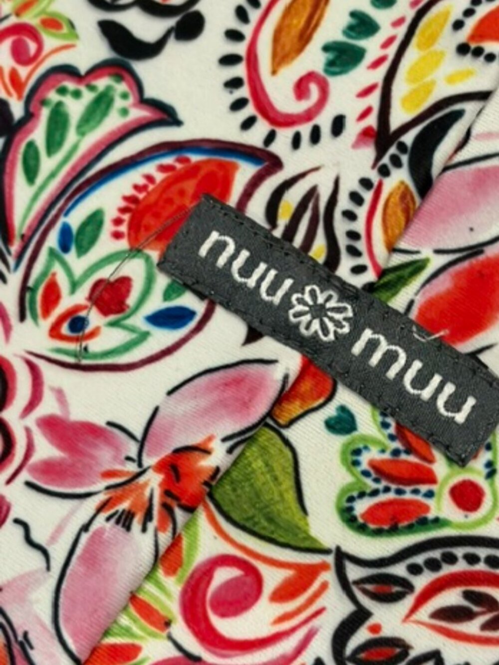 Nuu Muu/Ruu Muu XL Scoop Neck Sport Dress w/back pocket - disc pattern "Summer"